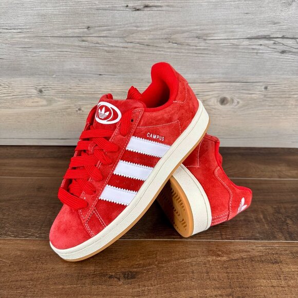 adidas Campus 00s Scarlet Gum Mens Size 9.5 Better Scarlet Cloud White H03474 - Picture 1 of 9